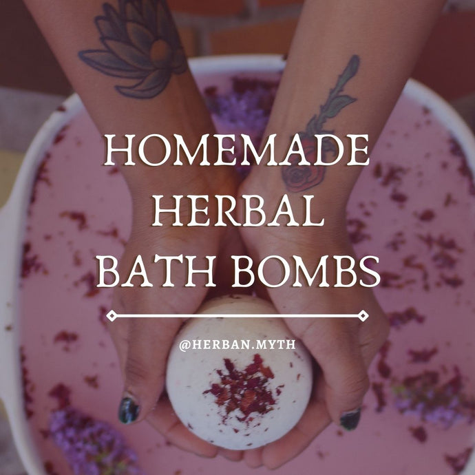 Homemade herbal Bath Bombs