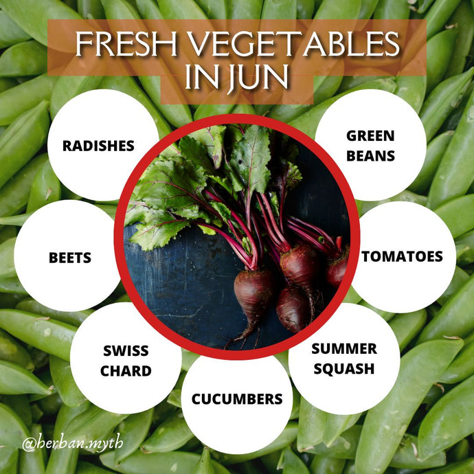 Fresh vegetables in Jun